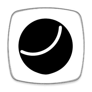 Tennis ball - Square fridge magnet - white - Front