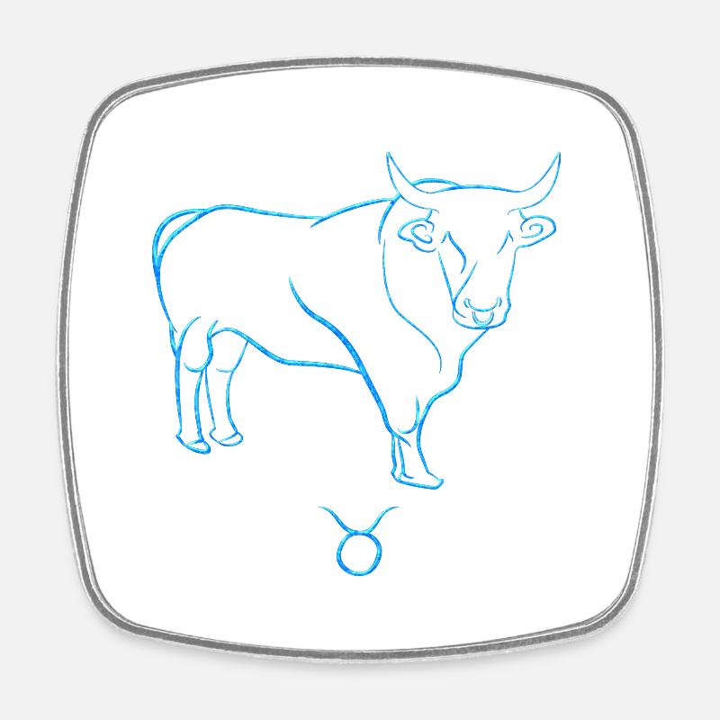 Ox - Square fridge magnet - white