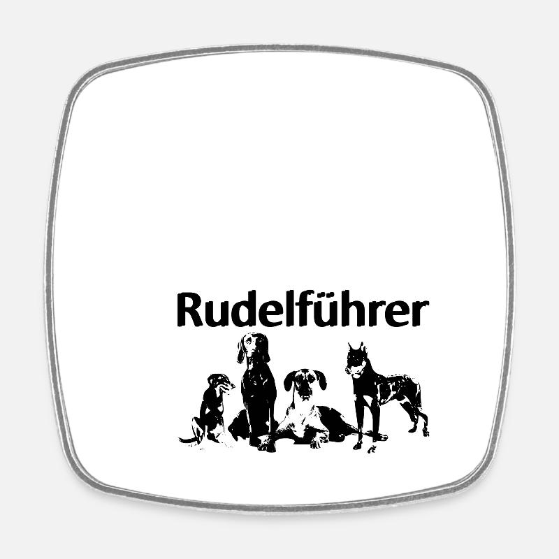 Pack leader - Square fridge magnet - white