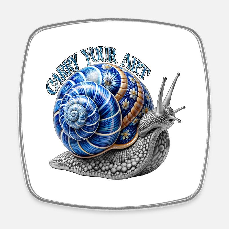 Carry Your Art - Square fridge magnet - white
