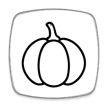 pumpkin - Square fridge magnet - white - Front