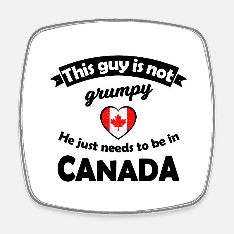 Holidays in Canada - Square fridge magnet - white