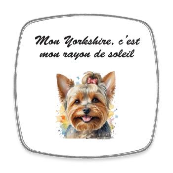 Yorkshire rayon de soleil - Magnet carré - blanc - Devant
