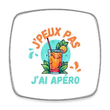 J’PEUX PAS JAI APÉRO - Magnet carré - blanc - Devant