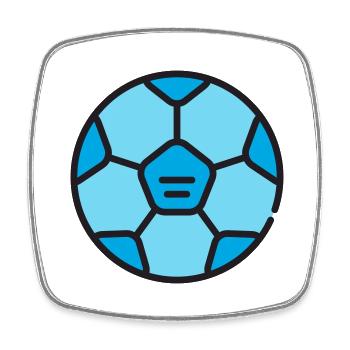 football - Magnet carré - blanc - Devant