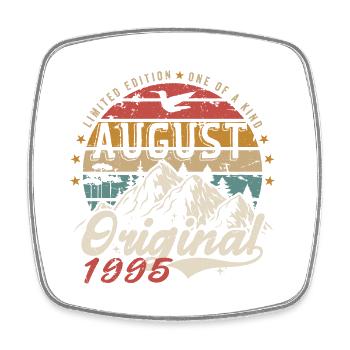 Août 1995 - Fabriqué En Août 1995 - Vintage 1995 - Magnet carré - blanc - Devant