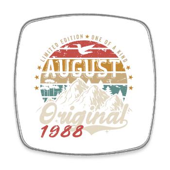 Août 1988 - Fabriqué En Août 1988 - Vintage 1988 - Magnet carré - blanc - Devant