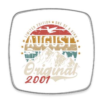 Août 2001 - Fabriqué En Août 2001 - Vintage 2001 - Magnet carré - blanc - Devant