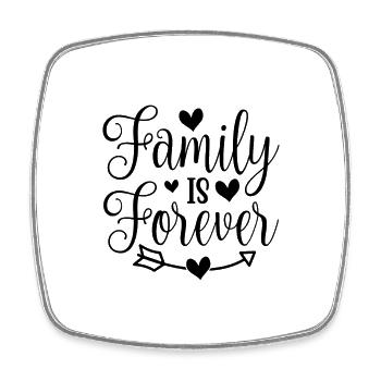 Family - Square fridge magnet - white - Front