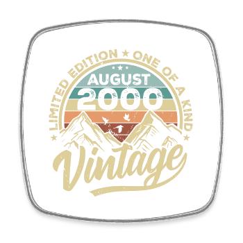 Birthday August 2000 Birthday Gift August - Square fridge magnet - white - Front