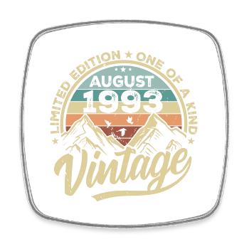 Geburtstag August 1993 Geburtstagsgeschenk August - Viereckiger Kühlschrankmagnet - Weiß - Vorne
