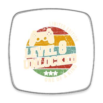 Vintage Born One Month of 2016 Birthday - Square fridge magnet - white - Front