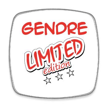 GENDRE LIMITED EDITION - Magnet carré - blanc - Devant