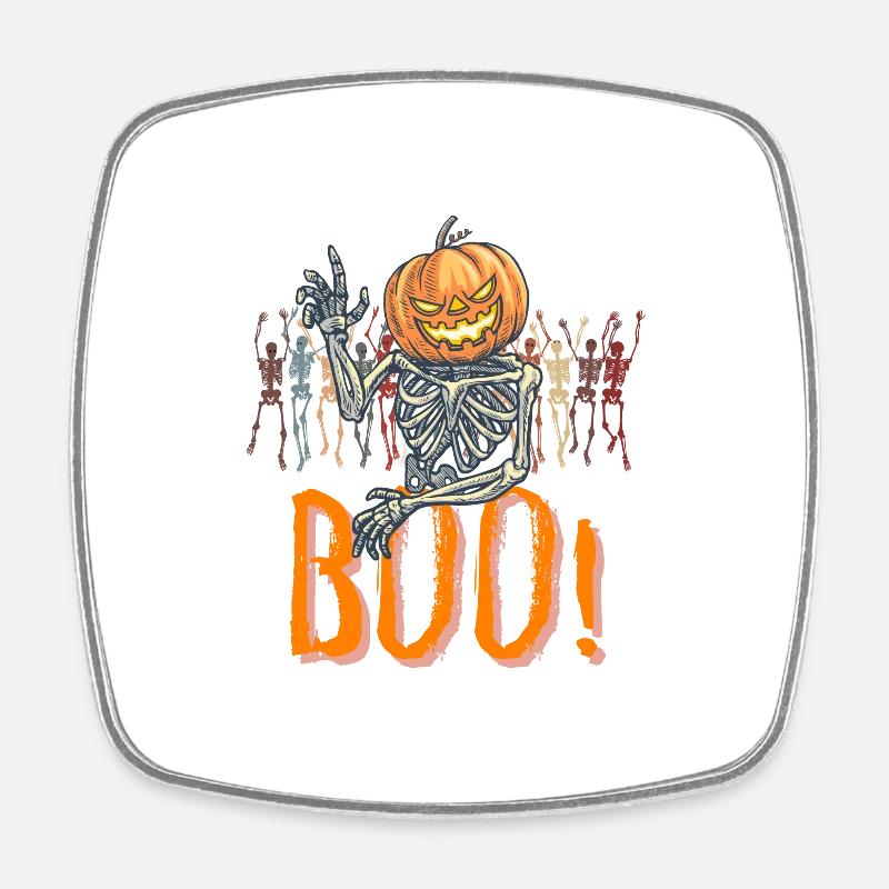 Halloween - Magnet carré - blanc