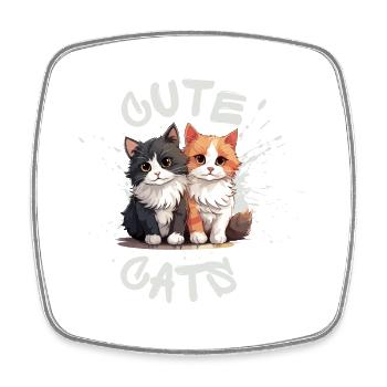 Cute Cats - Square fridge magnet - white - Front