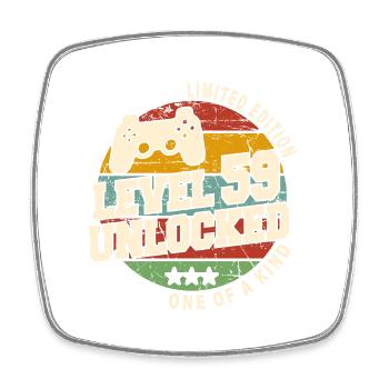 Vintage Born One Month 1965 Birthday - Square fridge magnet - white - Front