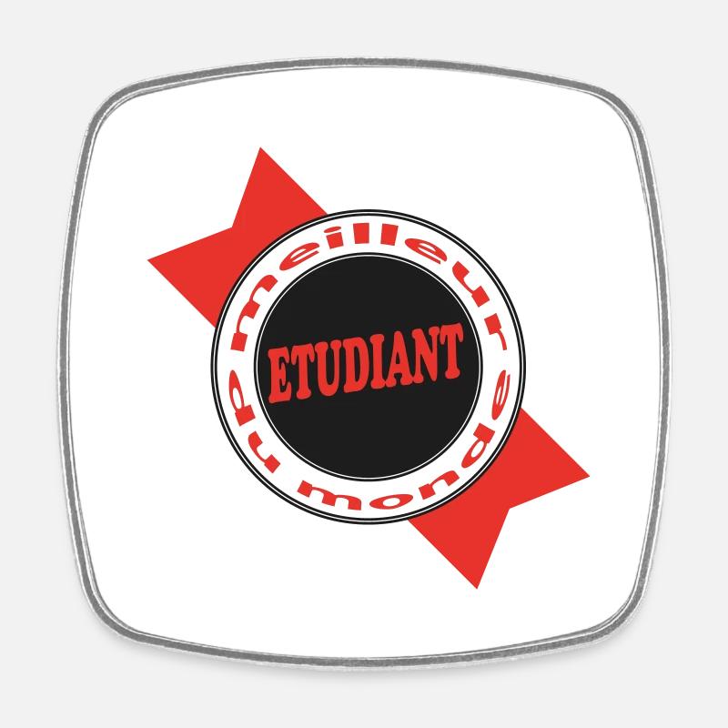 BEST STUDENT - Square fridge magnet - white