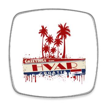 croatia hrvatska croatia hrv hr zagreb splithvar - Square fridge magnet - white - Front