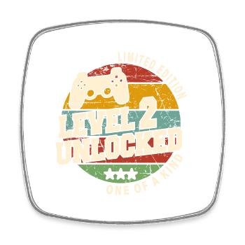 Vintage Born One Month of 2022 Birthday - Square fridge magnet - white - Front
