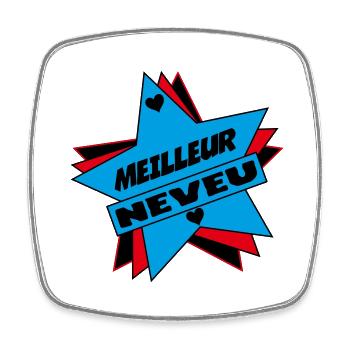 MEILLEUR NEVEU - Magnet carré - blanc - Devant