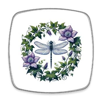 Dragonfly - Square fridge magnet - white - Front
