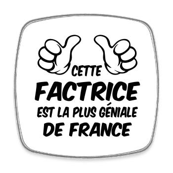 MEILLEURE FACTRICE - Magnet carré - blanc - Devant