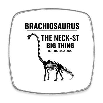 Brachiosaurus Dinosaurier Dino Fossilienjagd - Viereckiger Kühlschrankmagnet - Weiß - Vorne