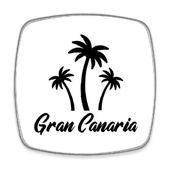 gran canaria - Viereckiger Kühlschrankmagnet - Weiß - Vorne