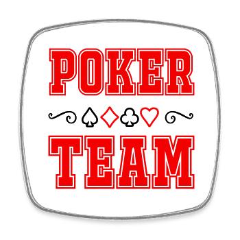 Poker Team - Square fridge magnet - white - Front
