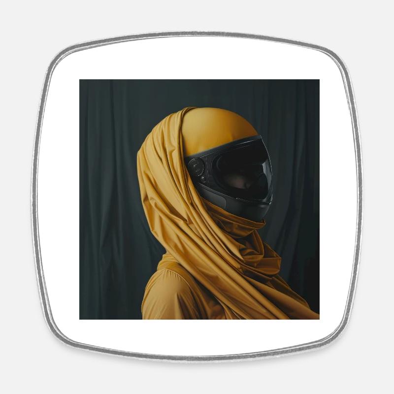 AP Surreal Portrait 2 August 2024 - Square fridge magnet - white
