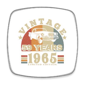 Vintage 1965 Born In 1965 59 Years Anniversary - Square fridge magnet - white - Front