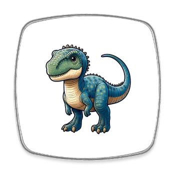 Wild Animal Dinosaur - Square fridge magnet - white - Front