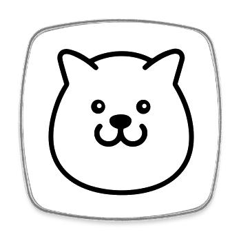 Dog - Square fridge magnet - white - Front