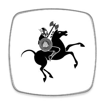 Viking Warrior 02 - Square fridge magnet - white - Front