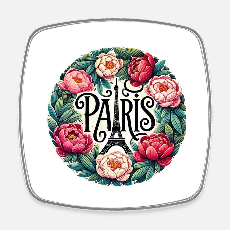 Paris - Magnet carré - blanc