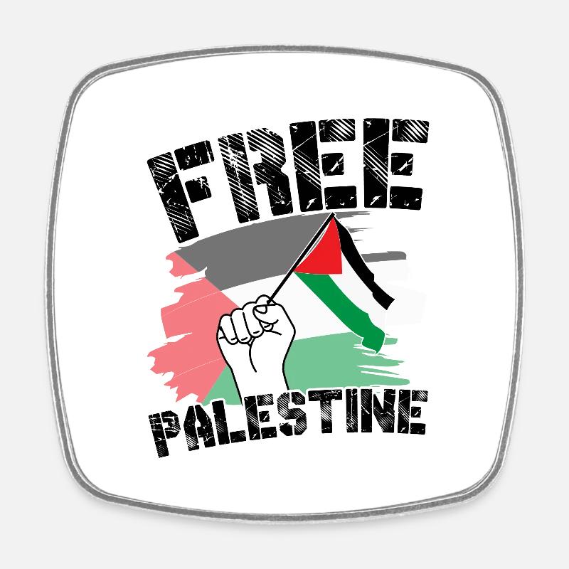 Palestine - Square fridge magnet - white