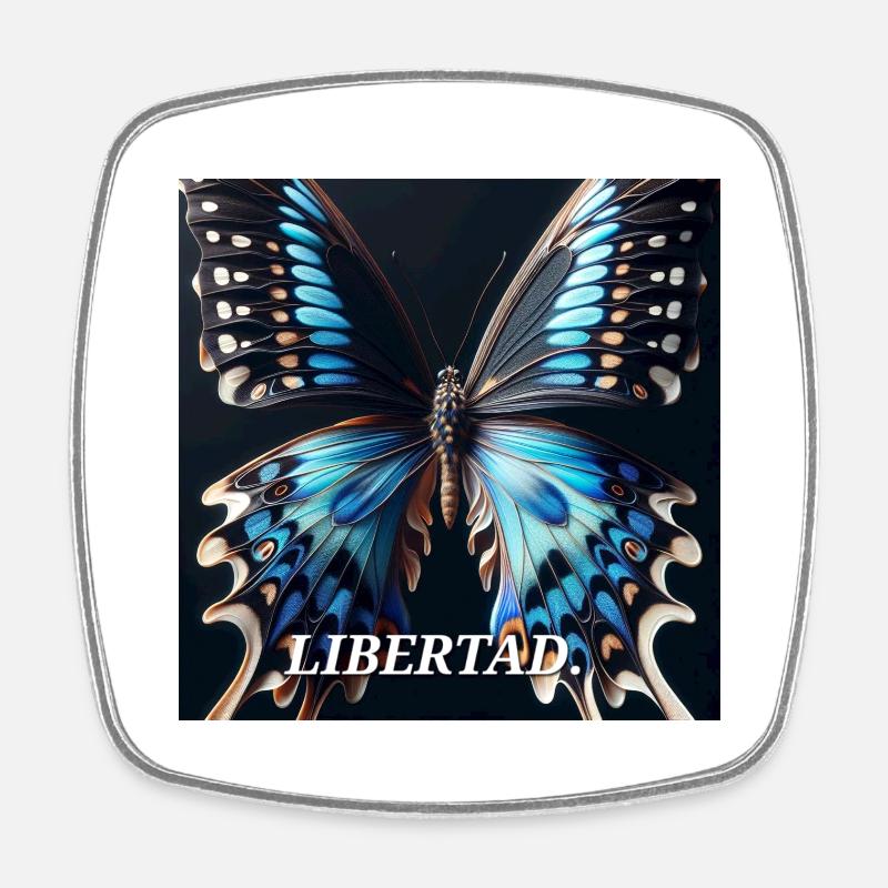 🦋 Butterfly 🦋 - Square fridge magnet - white
