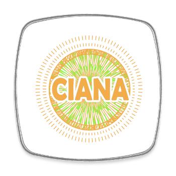 Ciana - Square fridge magnet - white - Front