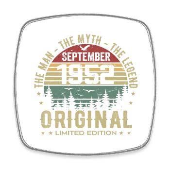 Anniversaire Original 1952 - Cadeau Septembre 1952 - Magnet carré - blanc - Devant