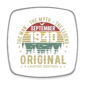 Anniversaire Original 1940 - Cadeau Septembre 1940 - Magnet carré - blanc - Devant