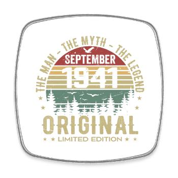 Anniversaire Original 1941 - Cadeau Septembre 1941 - Magnet carré - blanc - Devant
