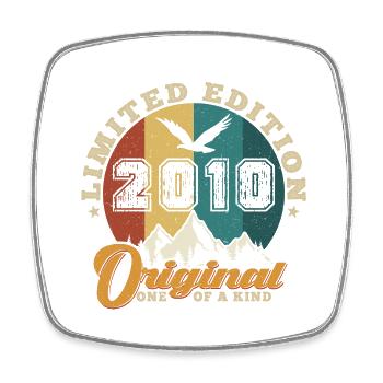 Original 2010 Vintage - 2010 Geburtstagsgeschenk - Viereckiger Kühlschrankmagnet - Weiß - Vorne