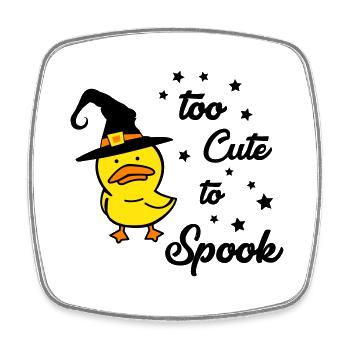 Trop mignon pour effrayer 02 - Magnet carré - blanc - Devant