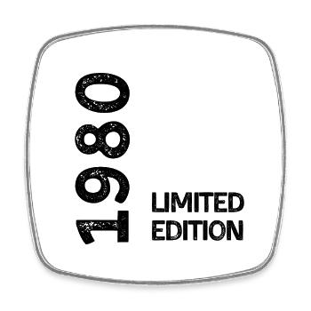 1980 limited edition - Magnet carré - blanc - Devant