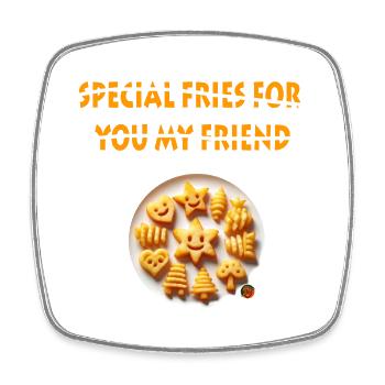 SPECIAL FRIES - Square fridge magnet - white - Front