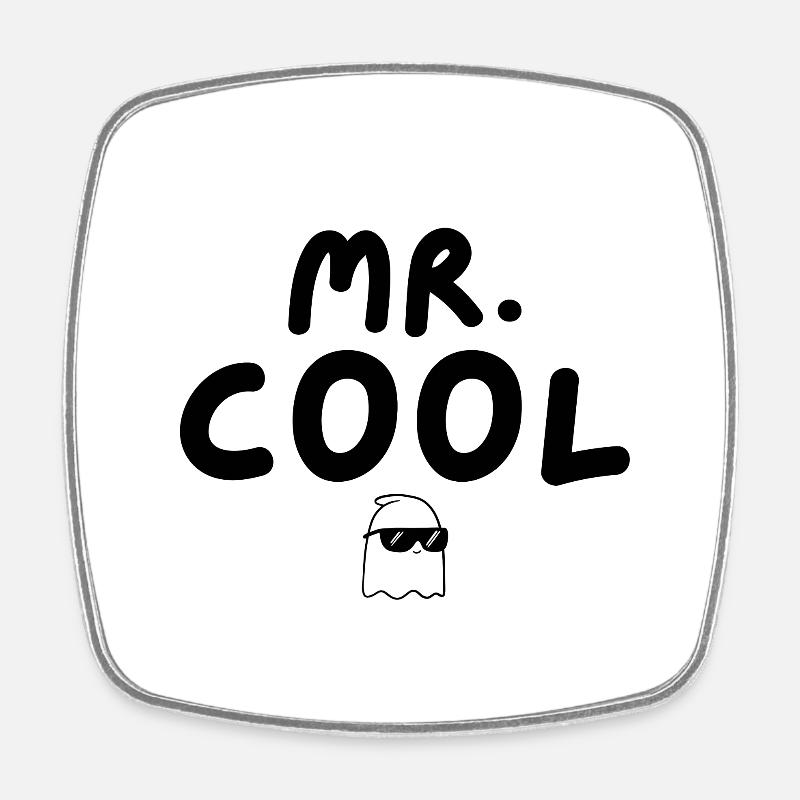 Mr. Cool - Square fridge magnet - white