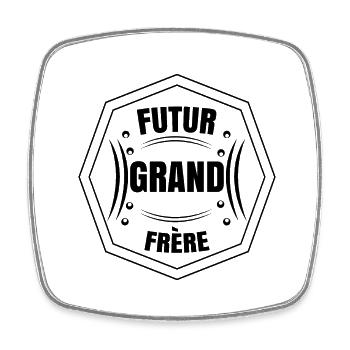 Future big brother - future big brother announcement - Square fridge magnet - white - Front