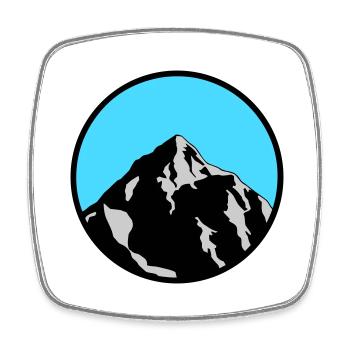 berg - Viereckiger Kühlschrankmagnet - Weiß - Vorne