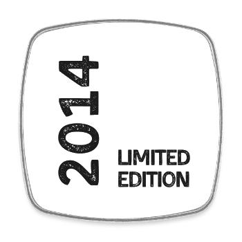 2014 Limitierte Auflage - Viereckiger Kühlschrankmagnet - Weiß - Vorne