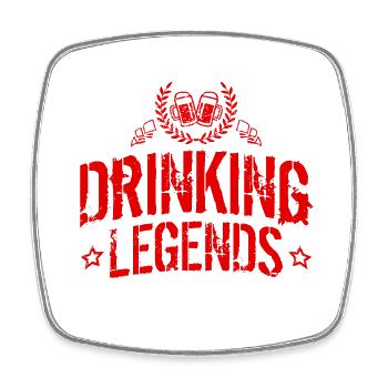 Drinking Legends Beer - Square fridge magnet - white - Front